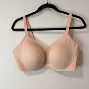 Honeylove CrossOver Wireless Bra Light Pink 38 D/DD Mesh Detail Padded